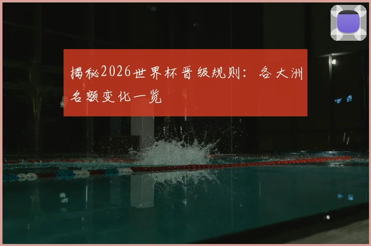 揭秘2026世界杯晋级规则:各大洲名额变化一览